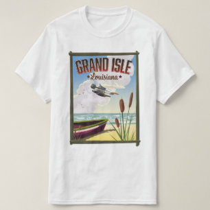 T-shirt Affiche de voyage de Grand Isle, Louisiane 