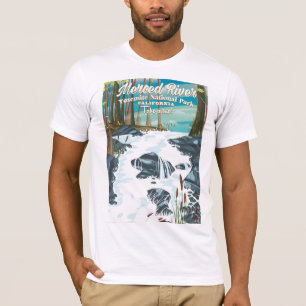 T-shirt Affiche de voyage de la Californie de rivière de