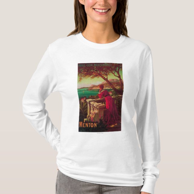 T-shirt Affiche de voyage de la Côte d'Azur # 2 (Devant)