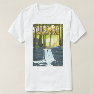 T-shirt Affiche de voyage de la Forêt nationale de Tongass