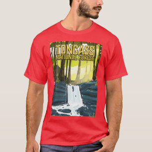 T-shirt Affiche de voyage de la Forêt nationale de Tongass