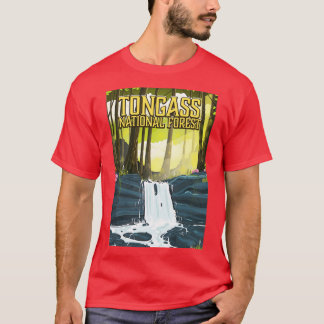T-shirt Affiche de voyage de la Forêt nationale de Tongass