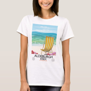 T-shirt Affiche de voyage de la plage d'Aldeburgh Essex