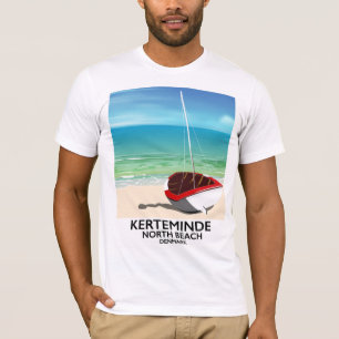 T-shirt Affiche de voyage de la plage nord de Kerteminde D