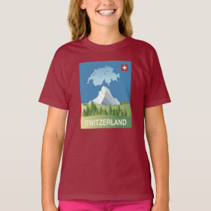 T-shirt Affiche de voyage de la Suisse