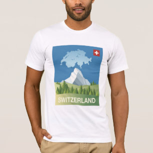 T-shirt Affiche de voyage de la Suisse