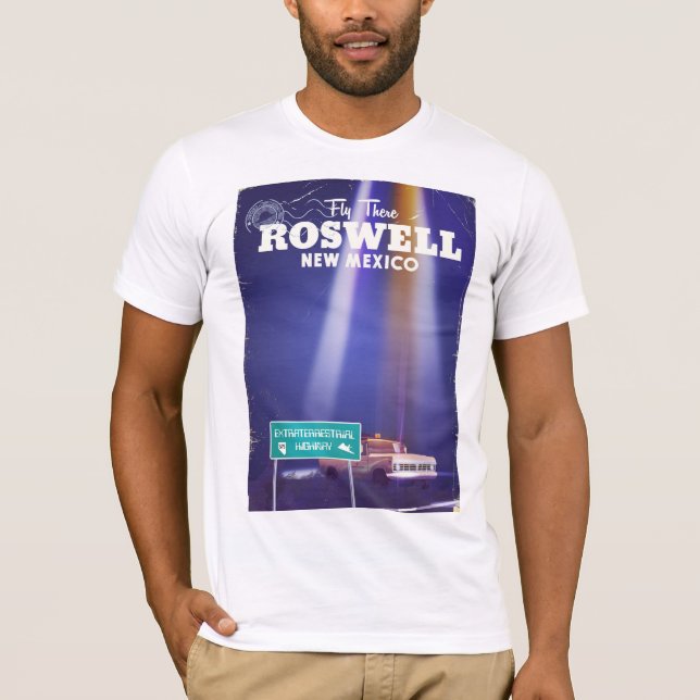 T-shirt Affiche de voyage de l'autoroute extraterrestre de (Devant)