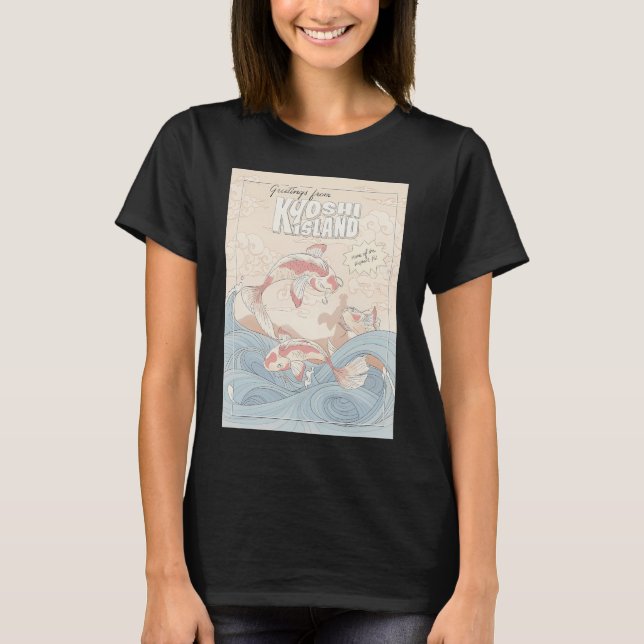T-shirt Affiche de voyage de l'île de Kyoshi (Devant)
