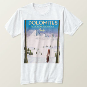 T-shirt Affiche de voyage de l'Italie de montagne de