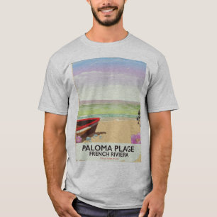 T-shirt Affiche de voyage de Paloma Plage, Côte d'Azur