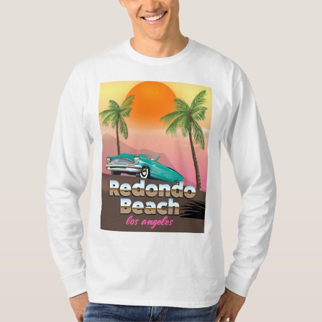 T-shirt Affiche de voyage de Redondo Beach LA (Devant)