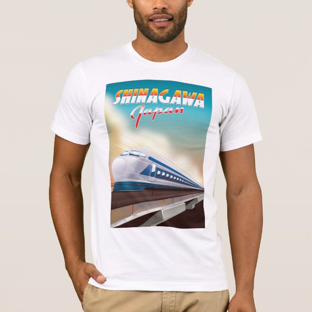 T-shirt Affiche de voyage de Shinagawa Japon. (Devant)