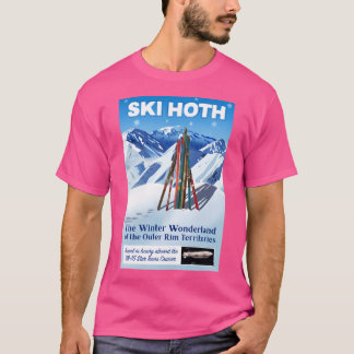 T-shirt Affiche de voyage de ski de style vintage