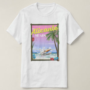T-shirt Affiche de voyage de style vintage Alicante Espagn