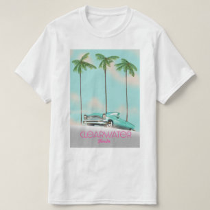 T-shirt Affiche de voyage de style vintage Clearwater Flor