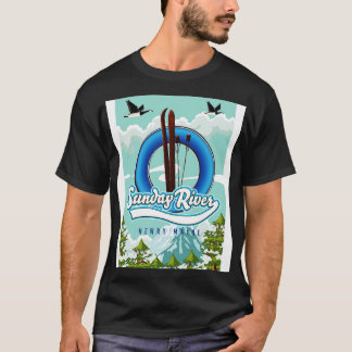 T-shirt Affiche de voyage de Sunday River Newry Maine Ski
