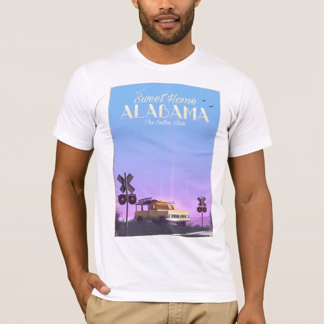 T-shirt Affiche de voyage "Doux chez soi" Alabama (Devant)