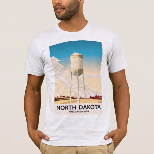 T-shirt Affiche de voyage du château d'eau du Dakota du No
