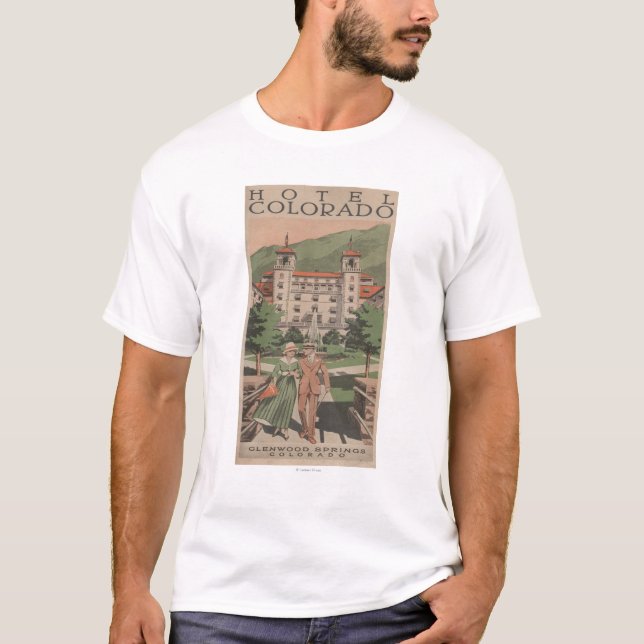 T-shirt Affiche de voyage du Colorado d'hôtel (Devant)
