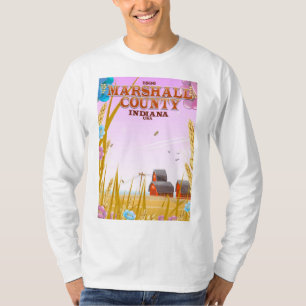 T-shirt Affiche de voyage du comté de Marshall '1836' Indi
