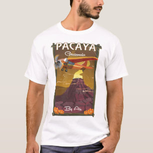 T-shirt Affiche de voyage du Guatemala de volcan de Pacaya