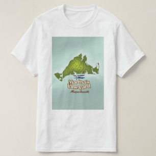 T-shirt Affiche de voyage du Massachusetts du vignoble de 