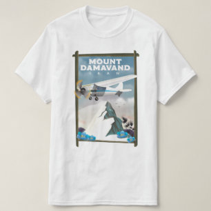 T-shirt Affiche de voyage du Mont Damavand et de l'Iran.