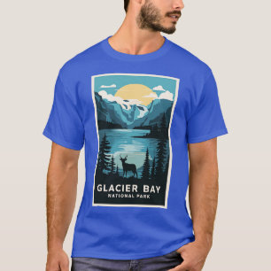 T-shirt Affiche de voyage du parc national de la baie Glac