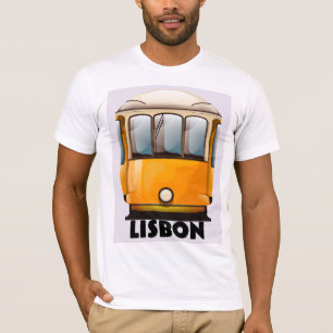 T-shirt Affiche de voyage du tramway jaune de Lisbonne