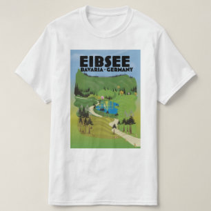 T-shirt Affiche de voyage Eibsee Allemagne.