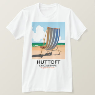 T-shirt Affiche de voyage en bord de mer de Huttoft.