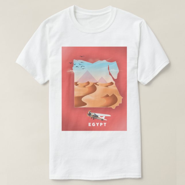 T-shirt Affiche de voyage en Egypte (Design devant)