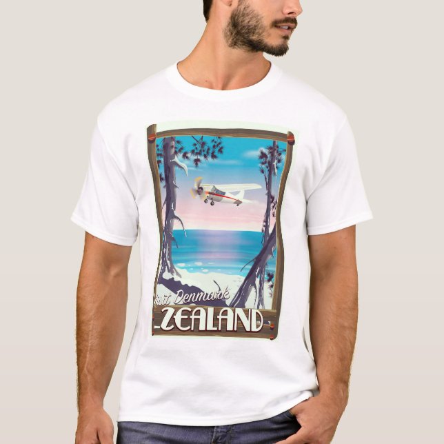 T-shirt Affiche de voyage en Zélande Danemark (Devant)