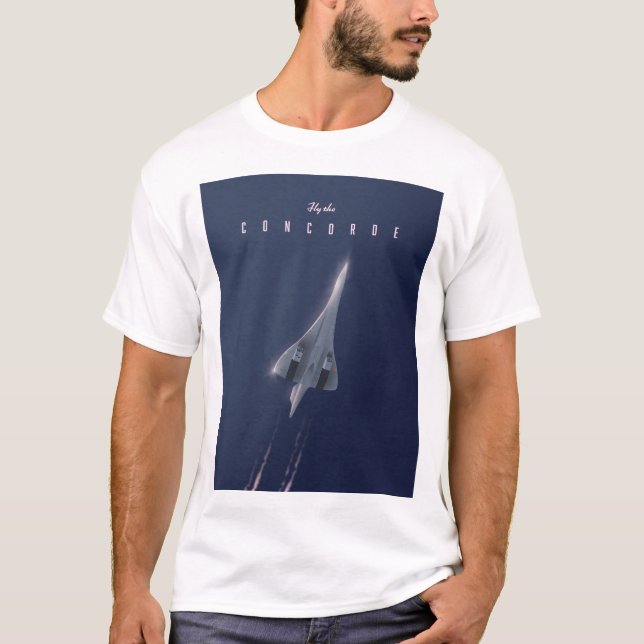 T-shirt Affiche de voyage Fly The Concorde (Devant)