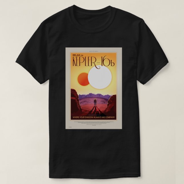 T-shirt Affiche de voyage future de la NASA - Se détendre  (Design devant)