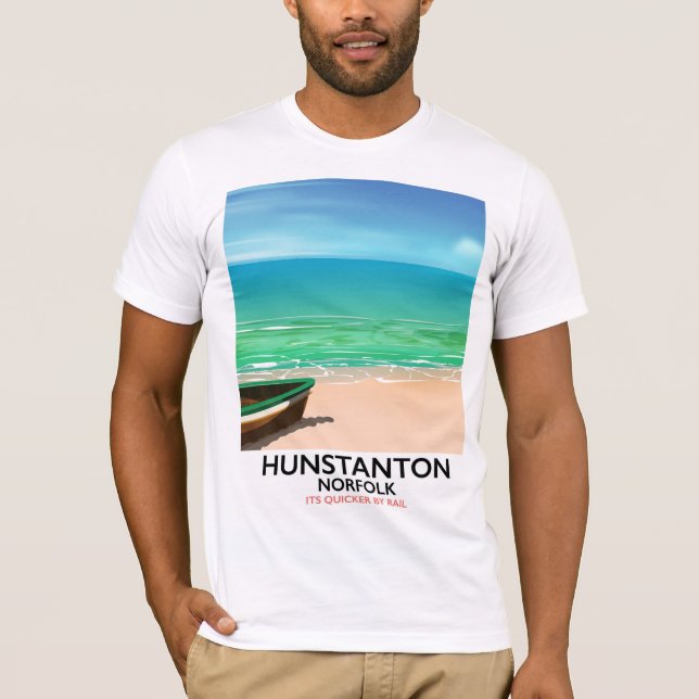 T-shirt Affiche de voyage Hunstanton Norfolk Beach (Devant)