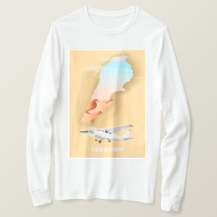 T-shirt affiche de voyage illustrée au Liban
