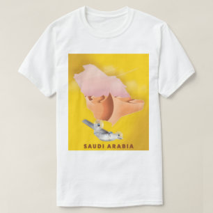 T-shirt Affiche de voyage illustrée de l'Arabie saoudite.