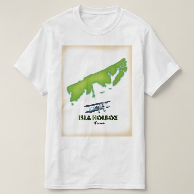 T-shirt Affiche de voyage Isla Holbox Mexique (Design devant)