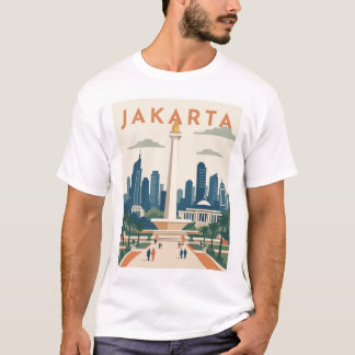 T-shirt Affiche de voyage Jakarta Indonésie