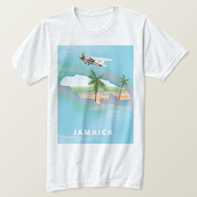T-shirt Affiche de voyage Jamaica Vintage (Design devant)