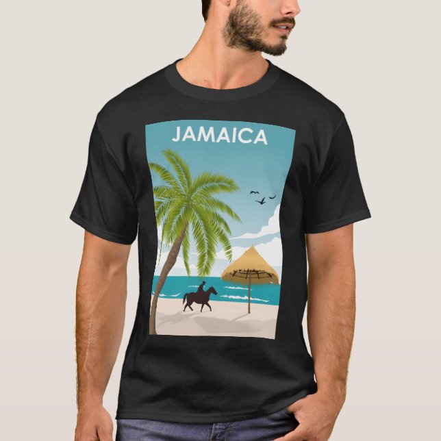 T-shirt Affiche de voyage Jamaïque (Devant)
