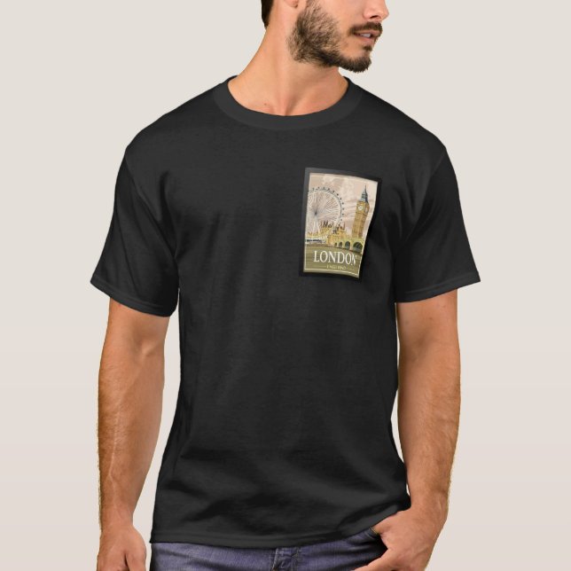 T-shirt Affiche de voyage Londres Angleterre (Devant)