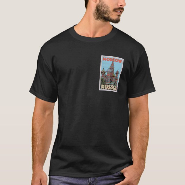 T-shirt Affiche de voyage Moscou Russie (Devant)