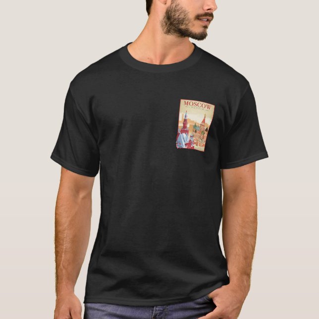 T-shirt Affiche de voyage Moscou Russie (Devant)