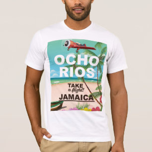 T-shirt affiche de voyage ocho rios jamaïque