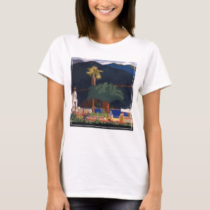 T-shirt Affiche de voyage - Père Noël Catalina Island, Cal