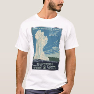 T-shirt Affiche De Voyage Pour Le Parc National De Yellows