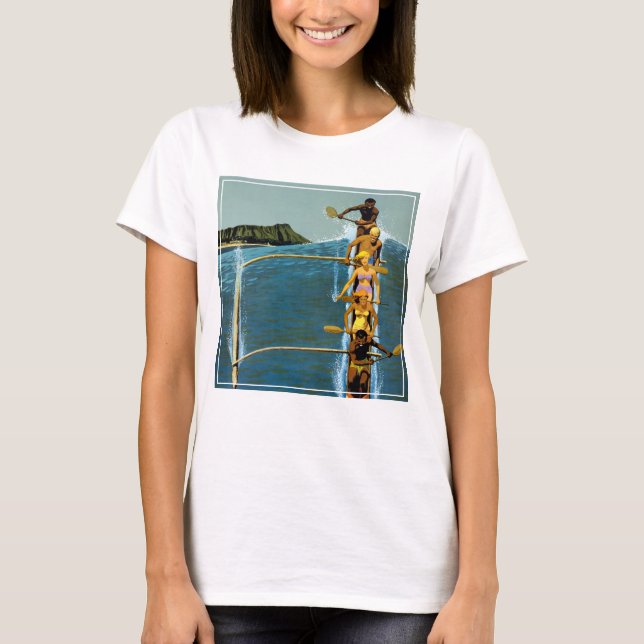 T-shirt Affiche De Voyage Pour United Air Lines Vers Hawai (Devant)