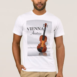 T-shirt Affiche de voyage pour violon Vienne Autriche